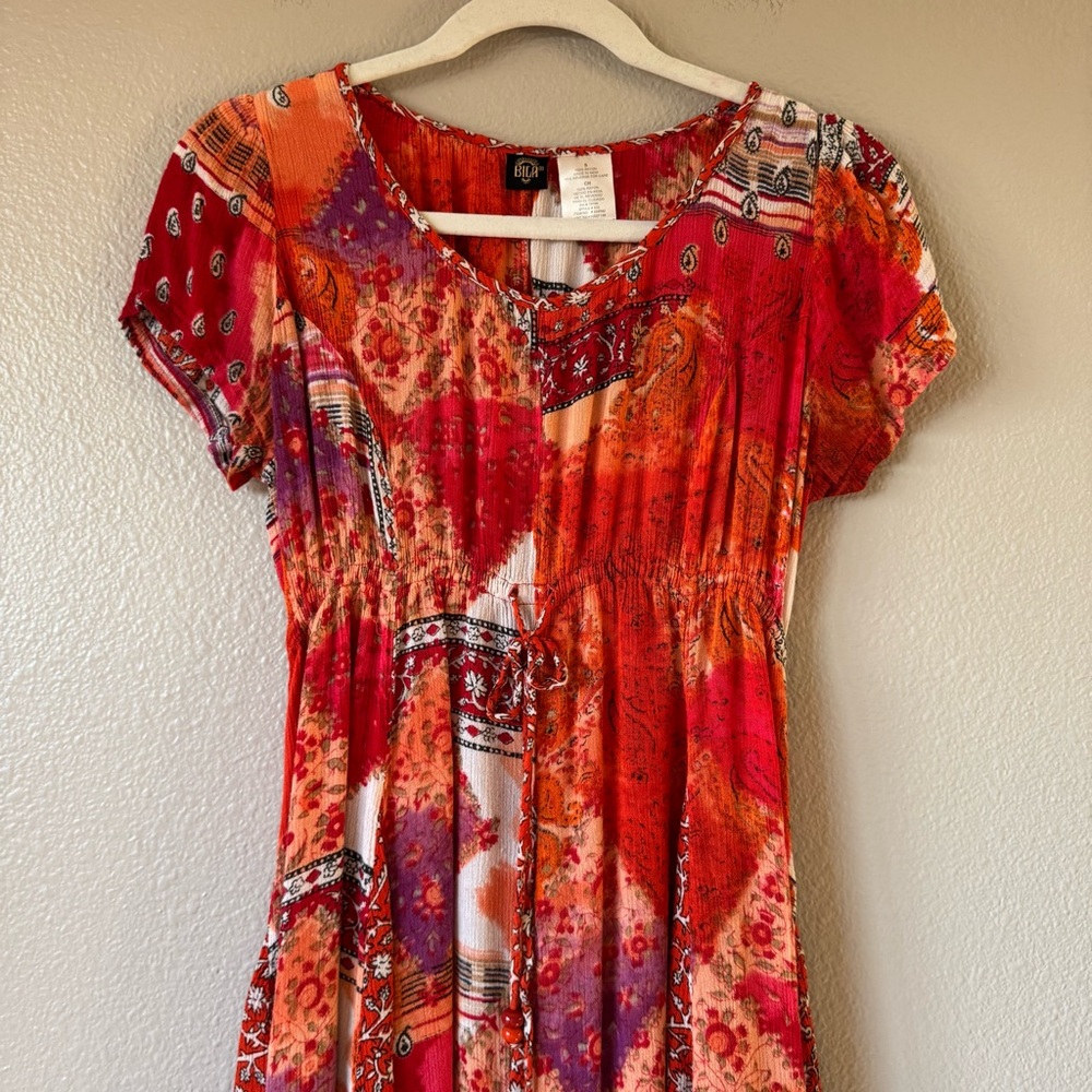 Bila Patchwork Dress Beaded Drawstring - image 8